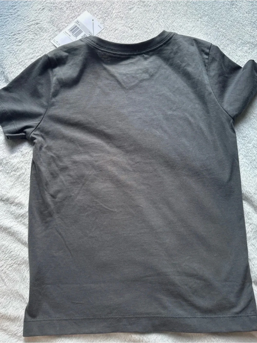 Nike Black Kids' Short Sleeve Tee with Light Green Logo